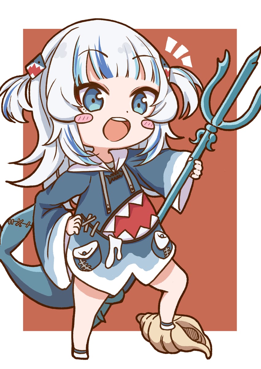 gawr gura (hololive and 1 more) drawn by aka_fuji