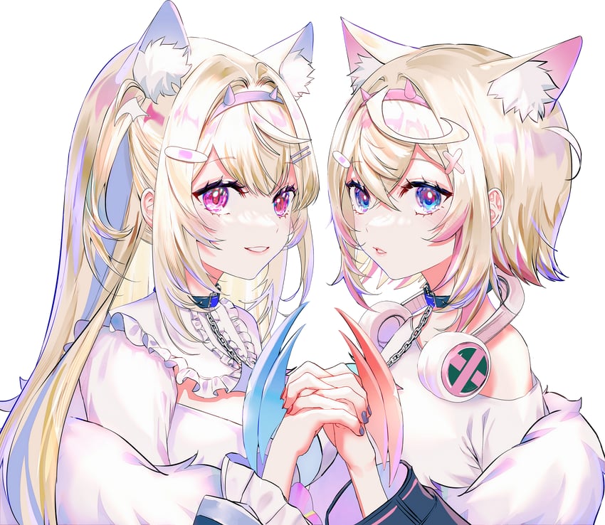 fuwawa abyssgard and mococo abyssgard (hololive and 1 more) drawn by sowon