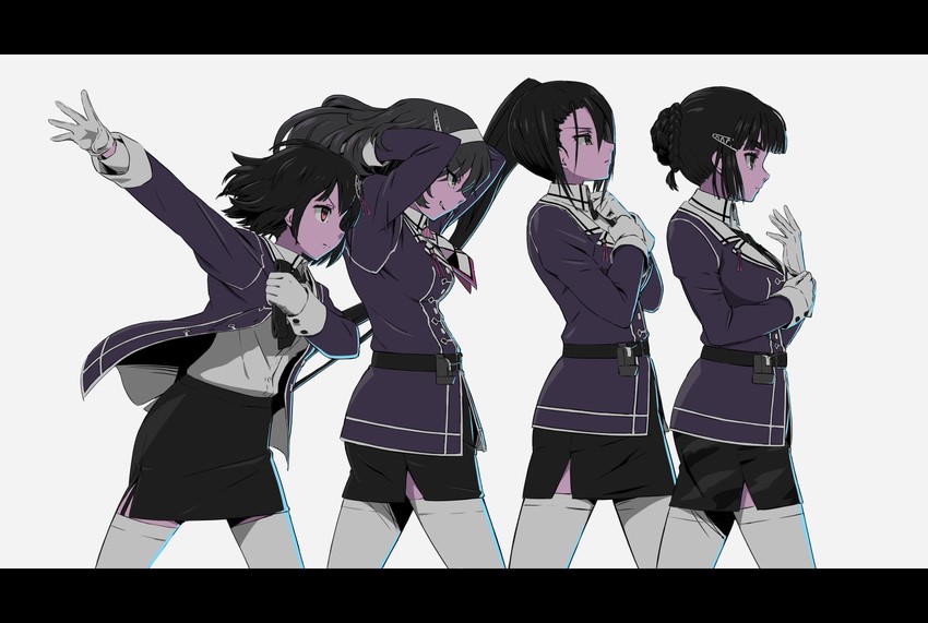 ashigara, haguro, nachi, myoukou, ashigara kai ni, and 3 more (kantai collection) drawn by kakuchoshi