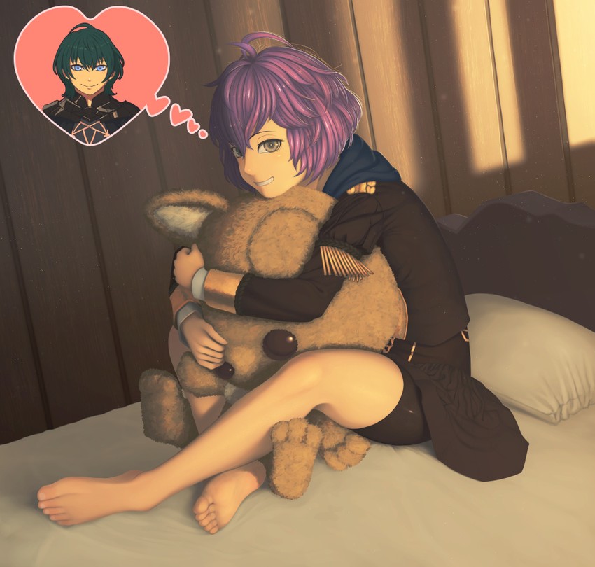 male byleth and bernadetta von varley (fire emblem and 1 more) drawn by rimviolet