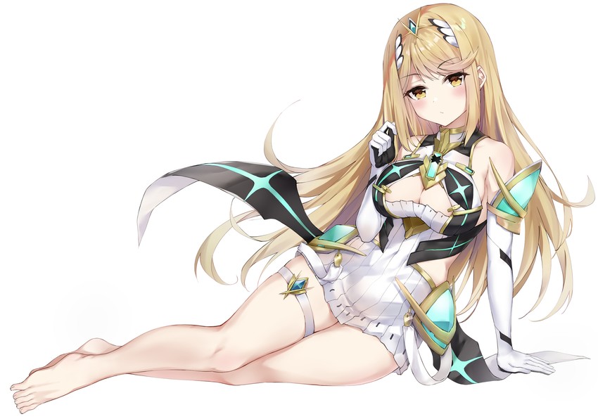 mythra (xenoblade chronicles and 1 more) drawn by hosh
