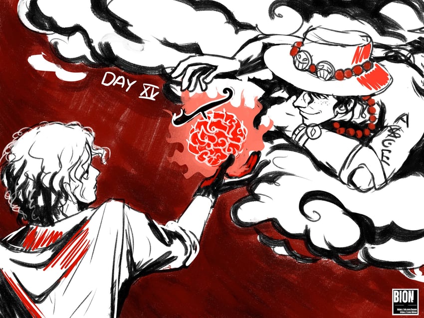 portgas d. ace and sabo (one piece) drawn by onex1x