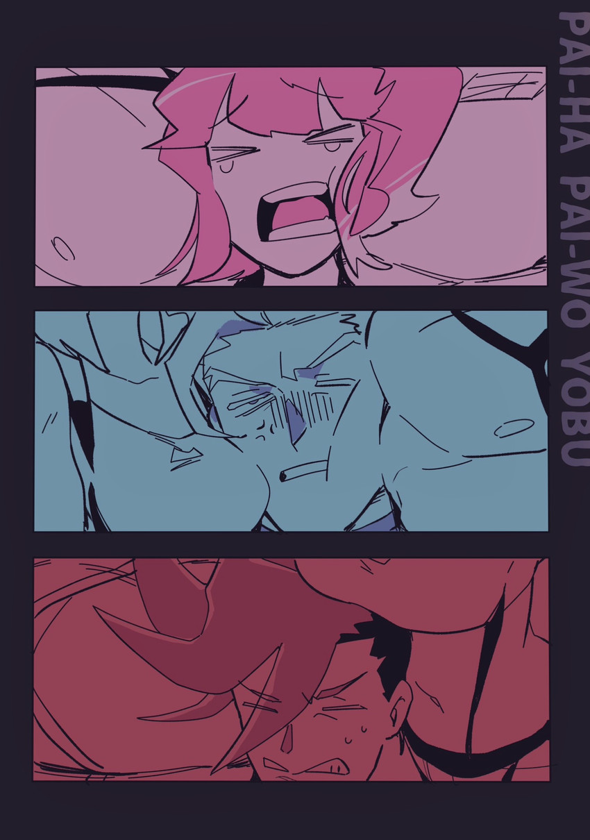 galo thymos, kray foresight, and aina ardebit (promare) drawn by hada_(minhw215)