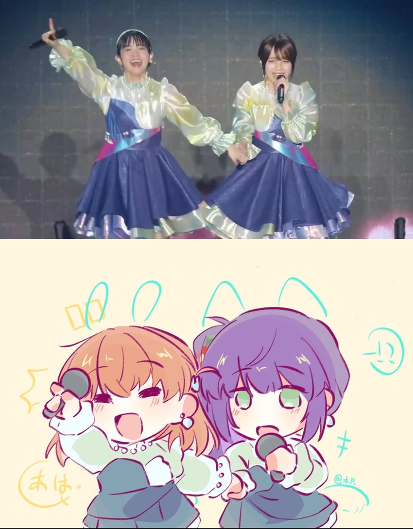 hinoshita kaho, otomune kozue, hanamiya nina, and nirei nozomi (love live! and 1 more) drawn by woodonly