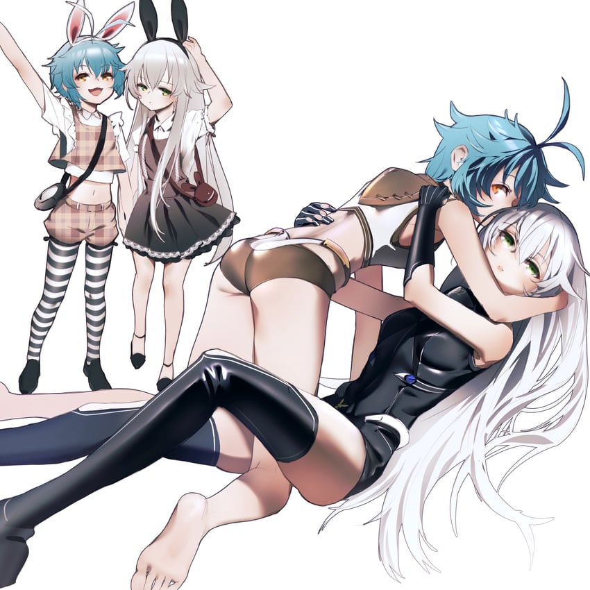 altina orion and millium orion (eiyuu densetsu and 4 more) drawn by madou_zakura