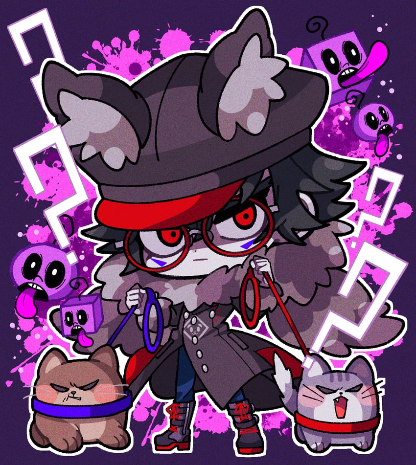 zilch alexander and q (master detective archives: rain code) drawn by kohinata_kanoo