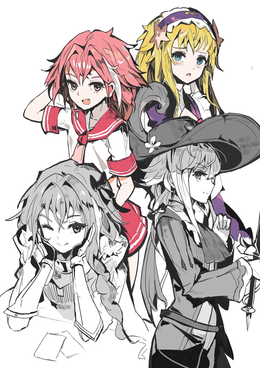 astolfo and chevalier d'eon (fate and 2 more) drawn by alchemaniac