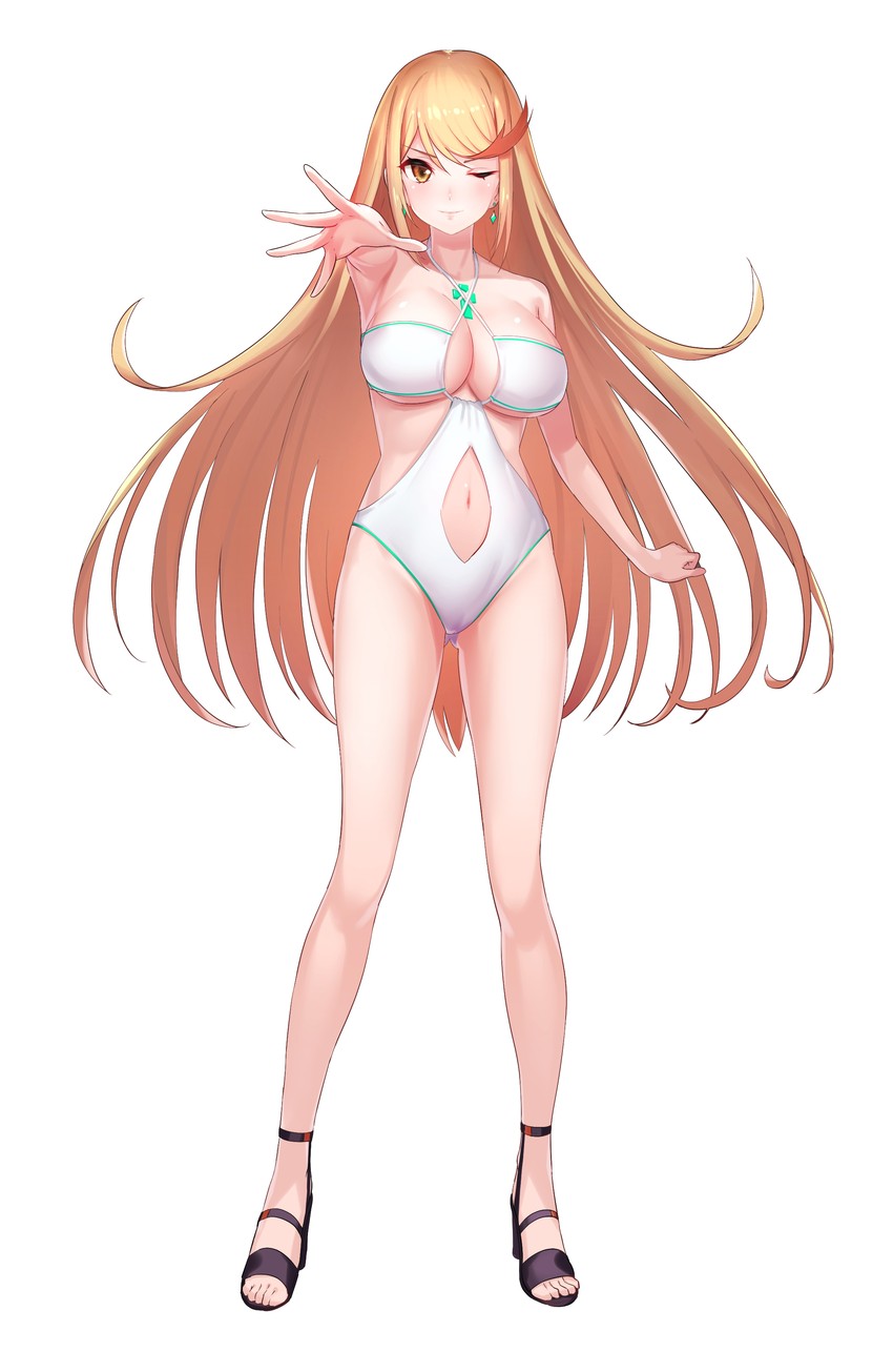 mythra (xenoblade chronicles and 1 more) drawn by green322