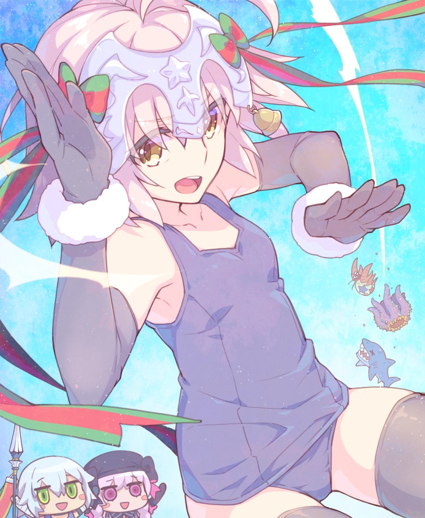 jack the ripper, jeanne d'arc alter santa lily, and nursery rhyme (fate and 1 more) drawn by saipaco
