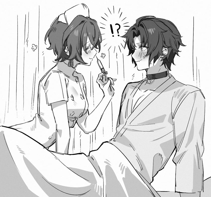 belle and asaba harumasa (zenless zone zero) drawn by meat7955