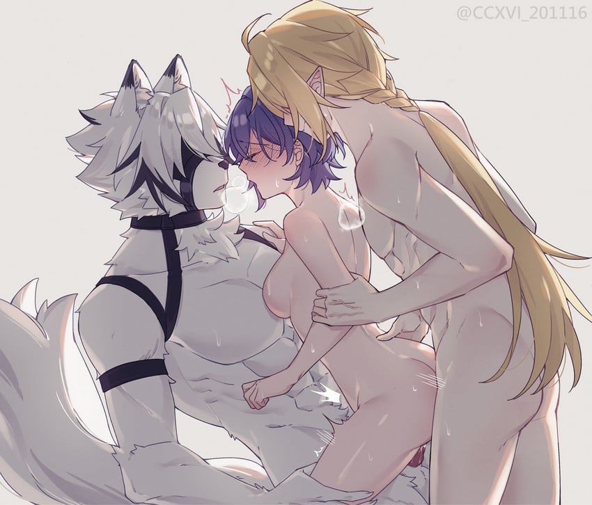 belle, von lycaon, and hugo vlad (zenless zone zero) drawn by ccxvi_201116