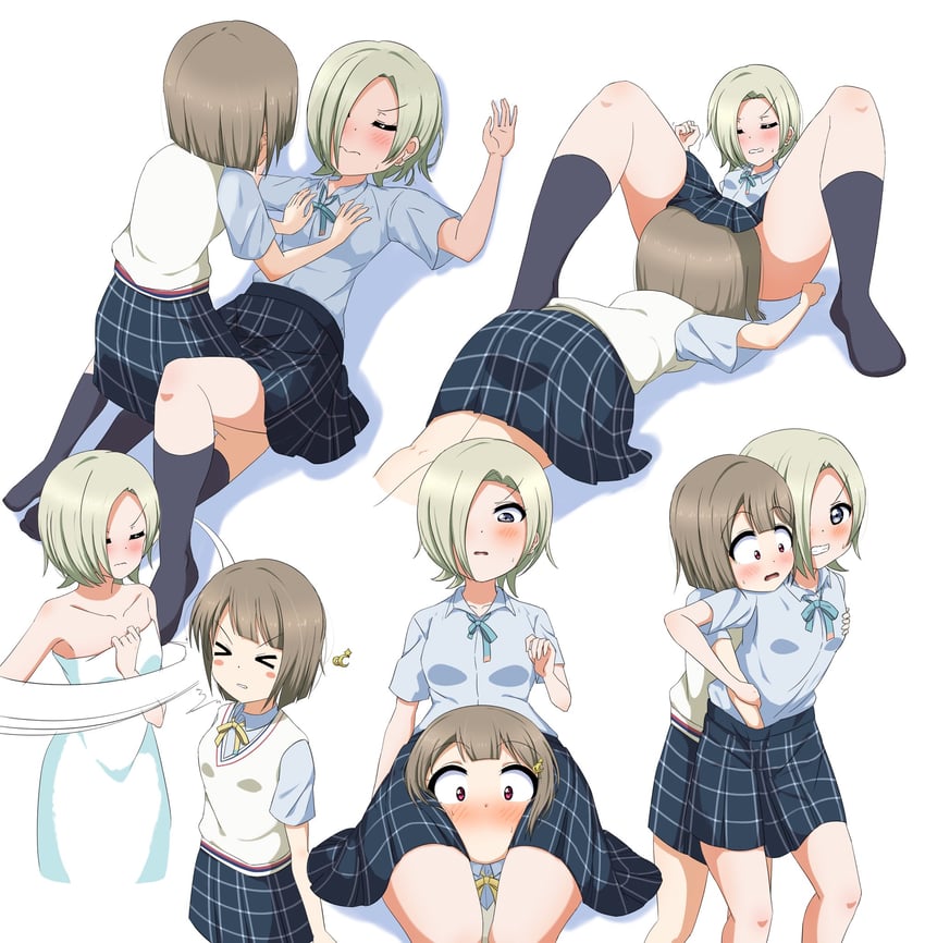 nakasu kasumi and mia taylor (love live! and 1 more) drawn by buson_(buson0629)