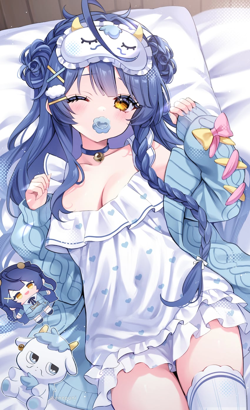 amamiya kokoro and neko (nijisanji) drawn by eneru_(enepuni)