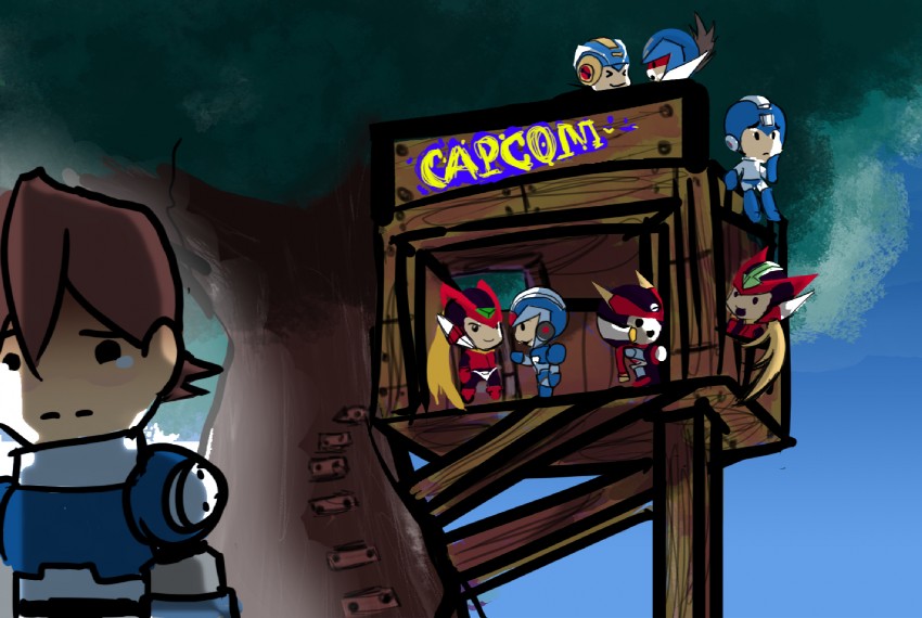 zero, x, mega man, zero(z), megaman.exe, and 4 more (mega man and 7 more) drawn by bnmotive