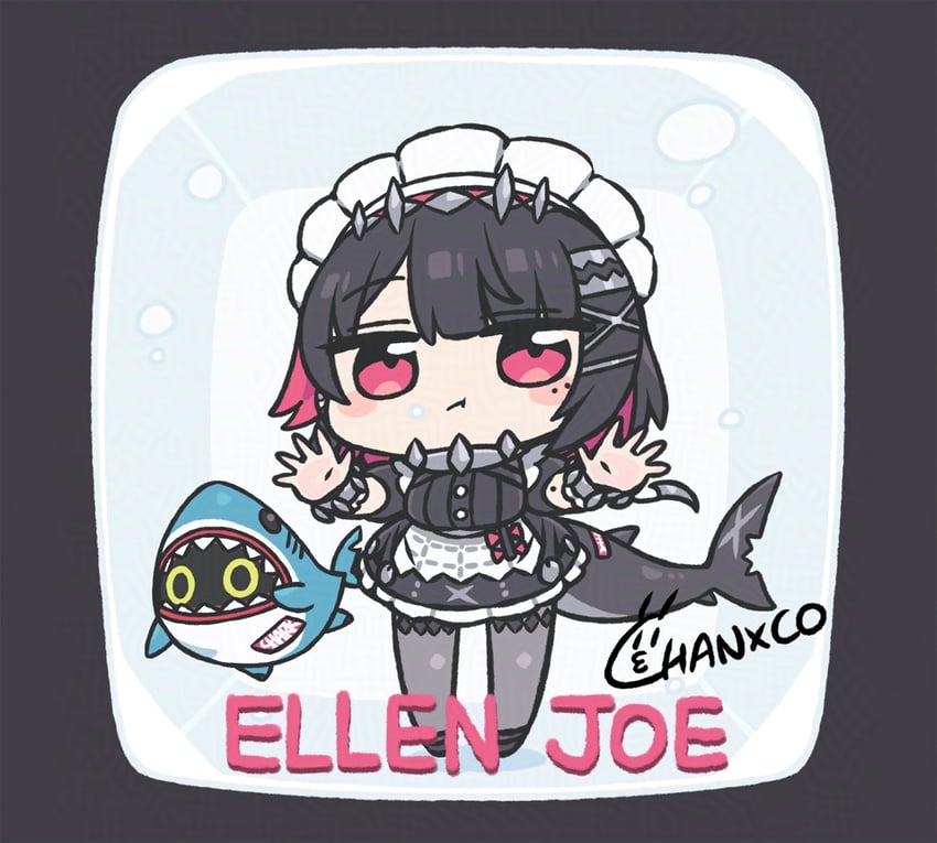 ellen joe and sharkboo (zenless zone zero) drawn by chan_co
