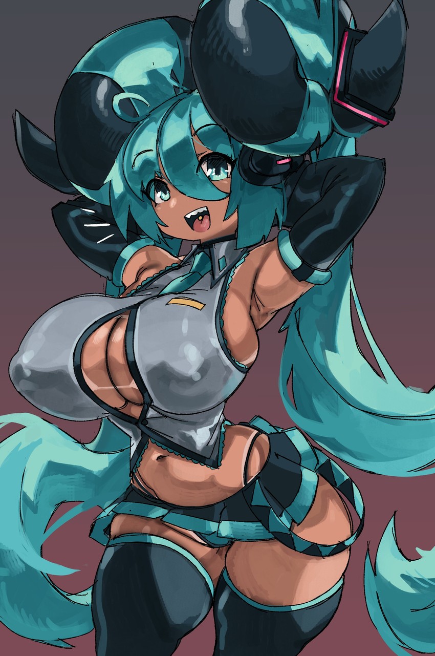 hatsune miku and aife (original and 1 more) drawn by zanamaoria