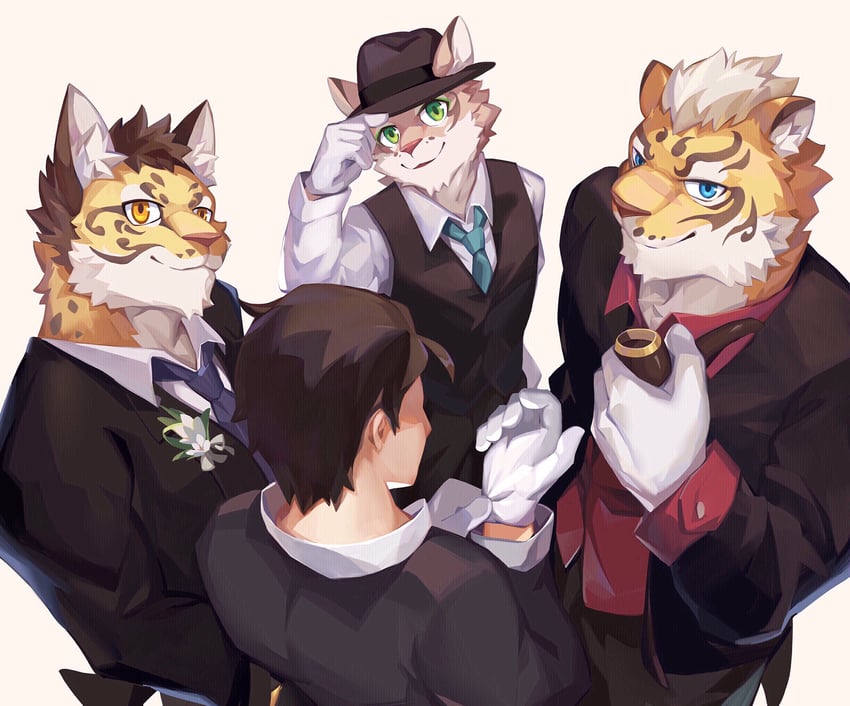 lin hu, likulau, shu chi, and lin tianliao (nekojishi) drawn by gundan