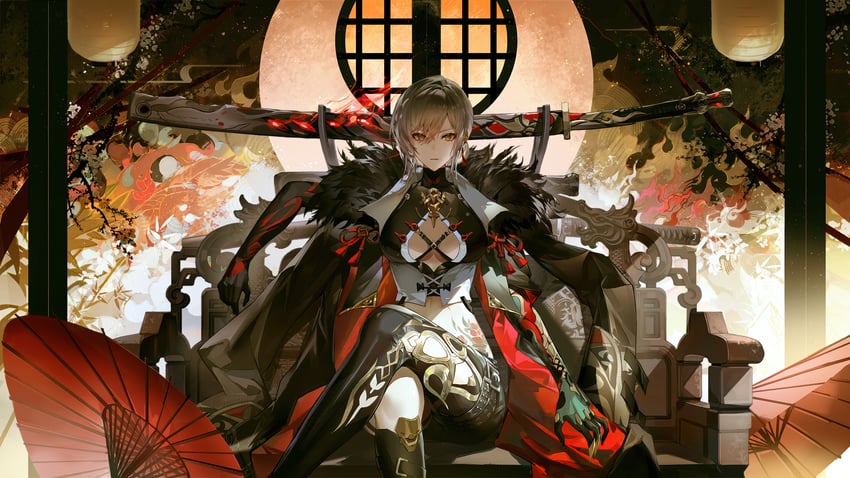 alpha and lucia: crimson weave (punishing: gray raven) drawn by yanderenasa