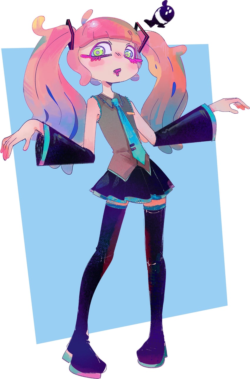 hatsune miku, harmony, and harmony's clownfish (vocaloid and 2 more) drawn by leixo_demo