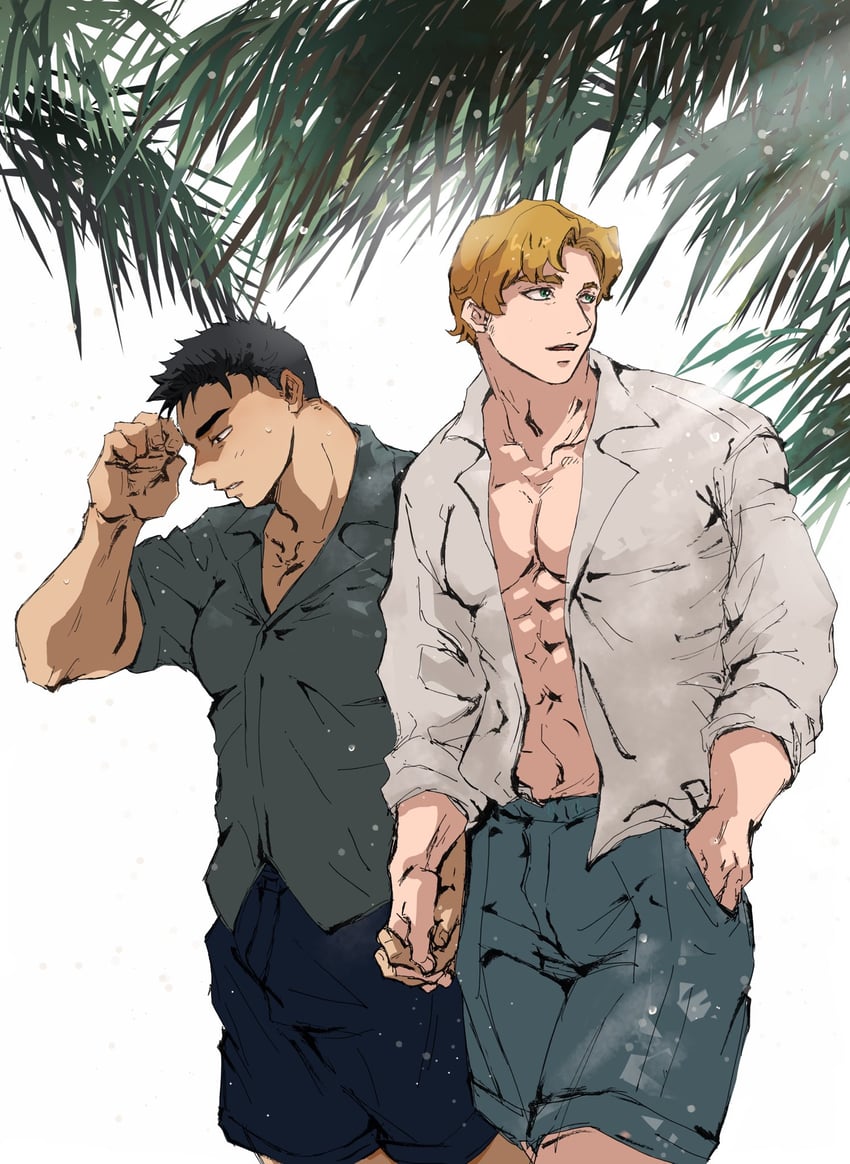 ao isami and lewis smith (yuuki bakuhatsu bang bravern) drawn by yae_(8lsymojkn1y5bly)