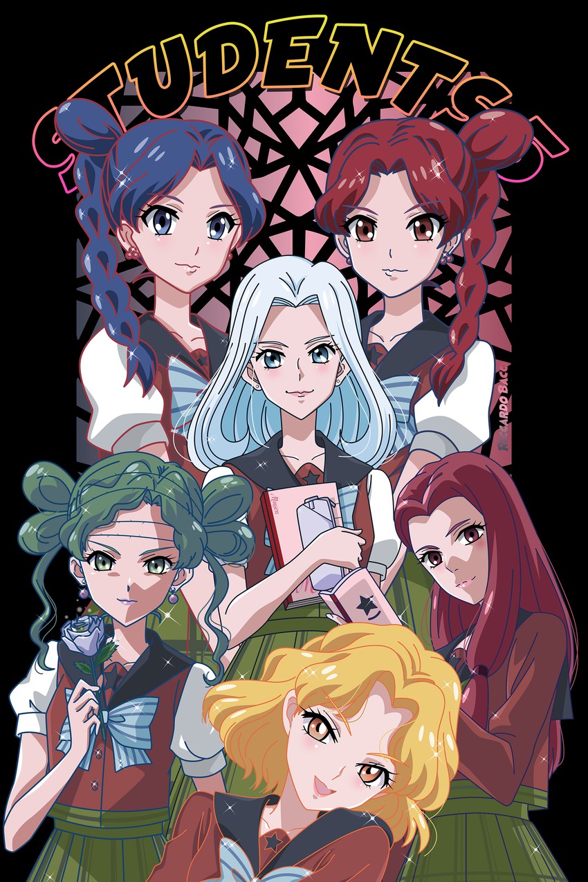 tellu, ptilol, mimete, cyprine, viluy, and 1 more (bishoujo senshi sailor moon and 1 more) drawn by riccardo_bacci