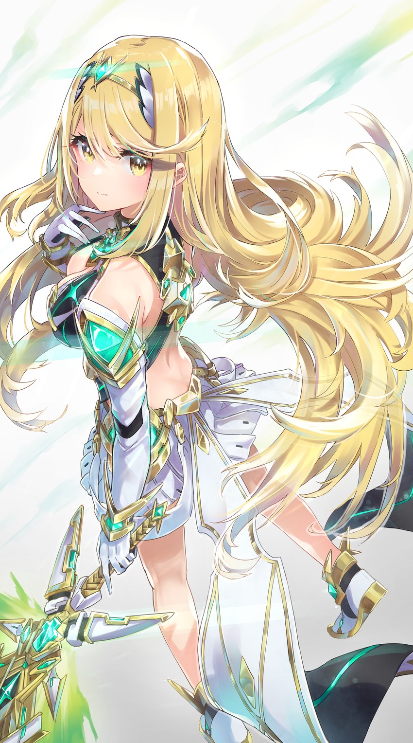 mythra (xenoblade chronicles and 1 more) drawn by hatsuga_(dmaigmai)