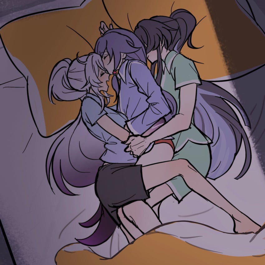 kiana kaslana, raiden mei, and fu hua (honkai and 1 more) drawn by gb9667813762231