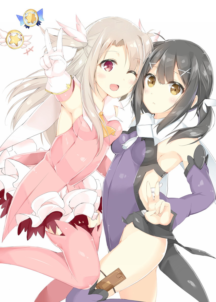 illyasviel von einzbern, miyu edelfelt, prisma illya, magical ruby, and magical sapphire (fate and 1 more) drawn by blue_gk