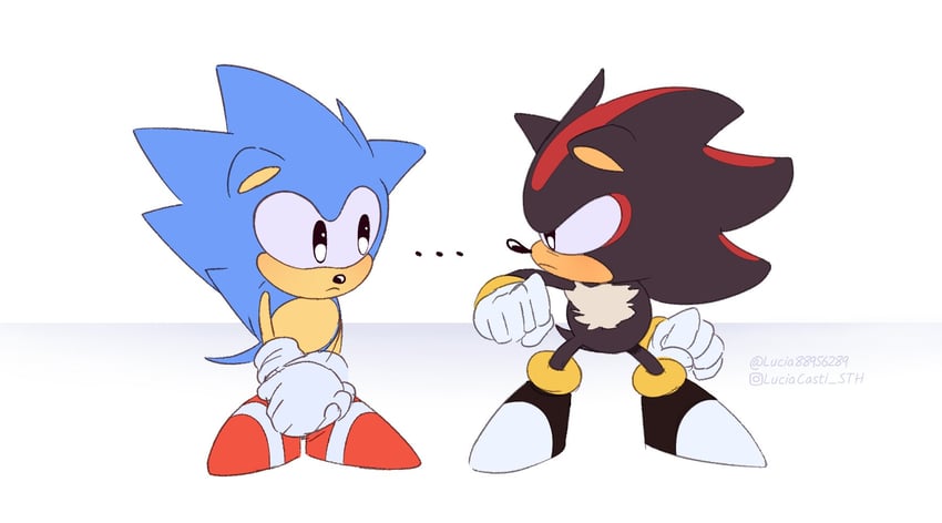 sonic the hedgehog, shadow the hedgehog, and classic sonic (sonic and 1 more) drawn by lucia88956289