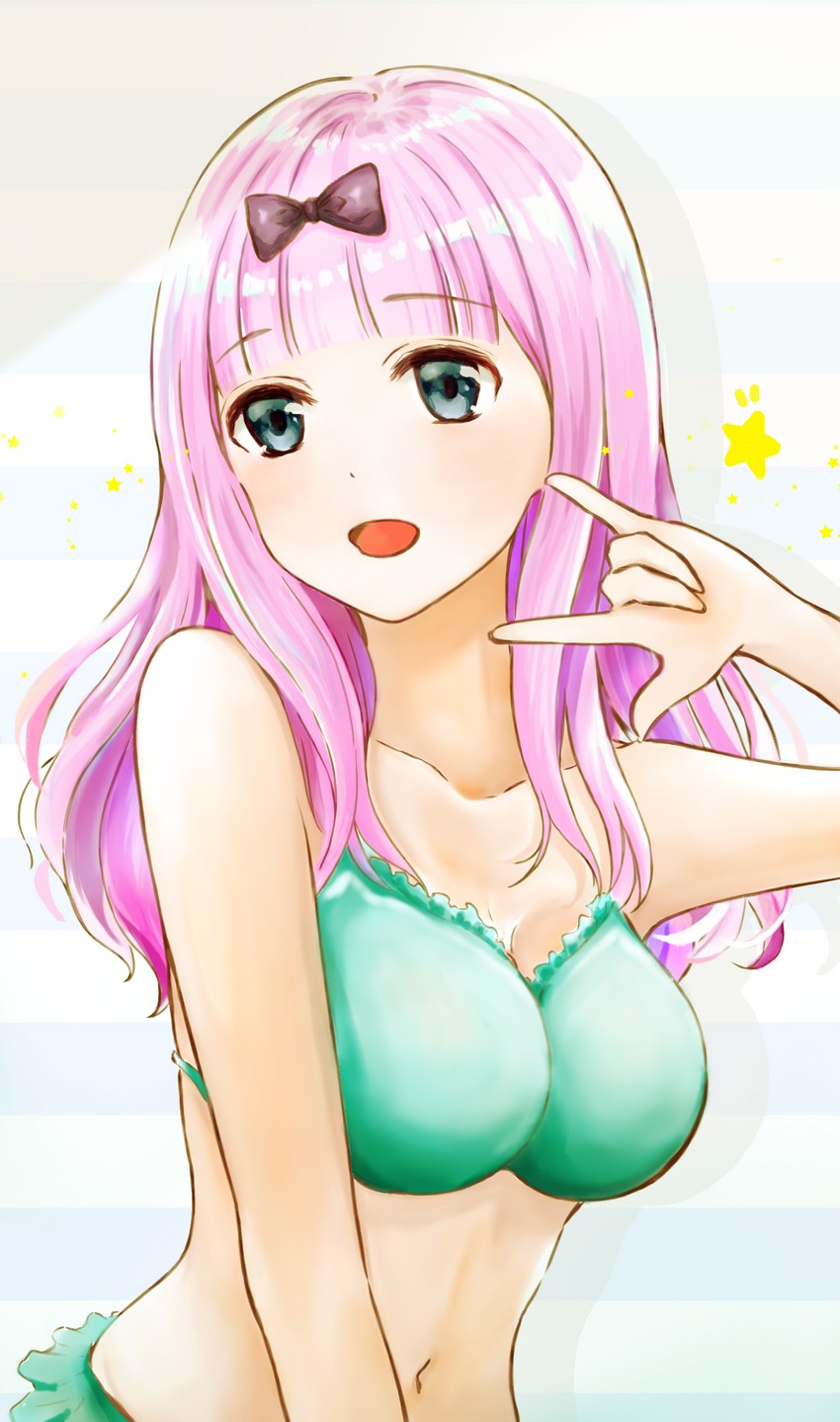fujiwara chika (kaguya-sama wa kokurasetai ~tensai-tachi no renai zunousen~) drawn by shiki_kayanotani