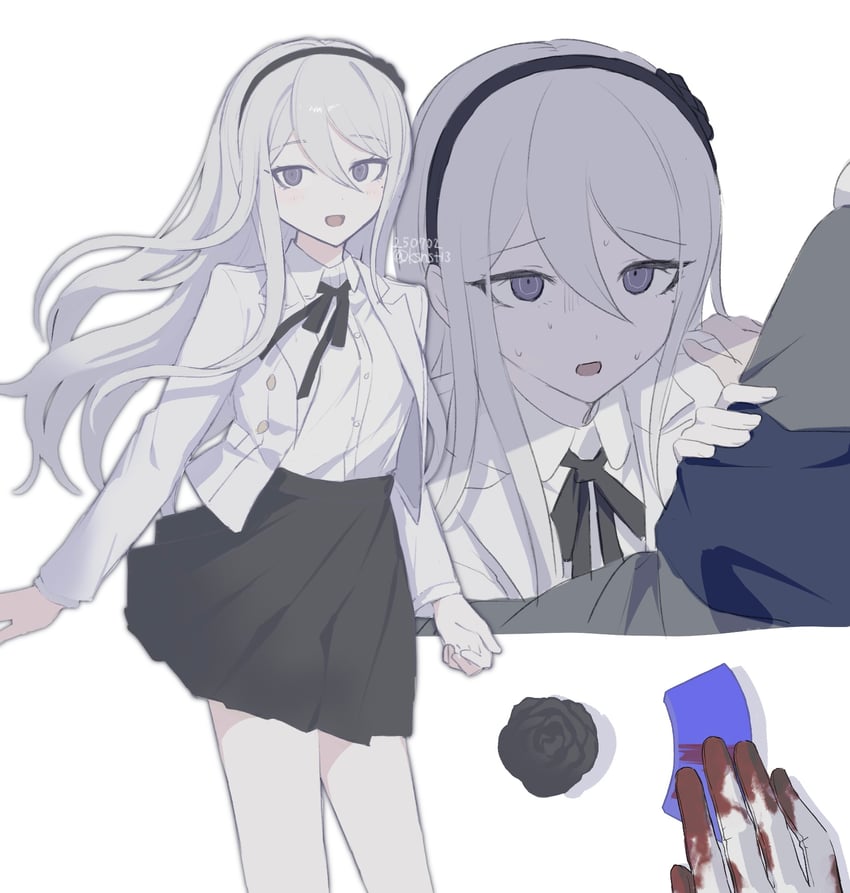 sumino takumi and kashimiya karua (the hundred line -last defense academy-) drawn by hai_(haihki)