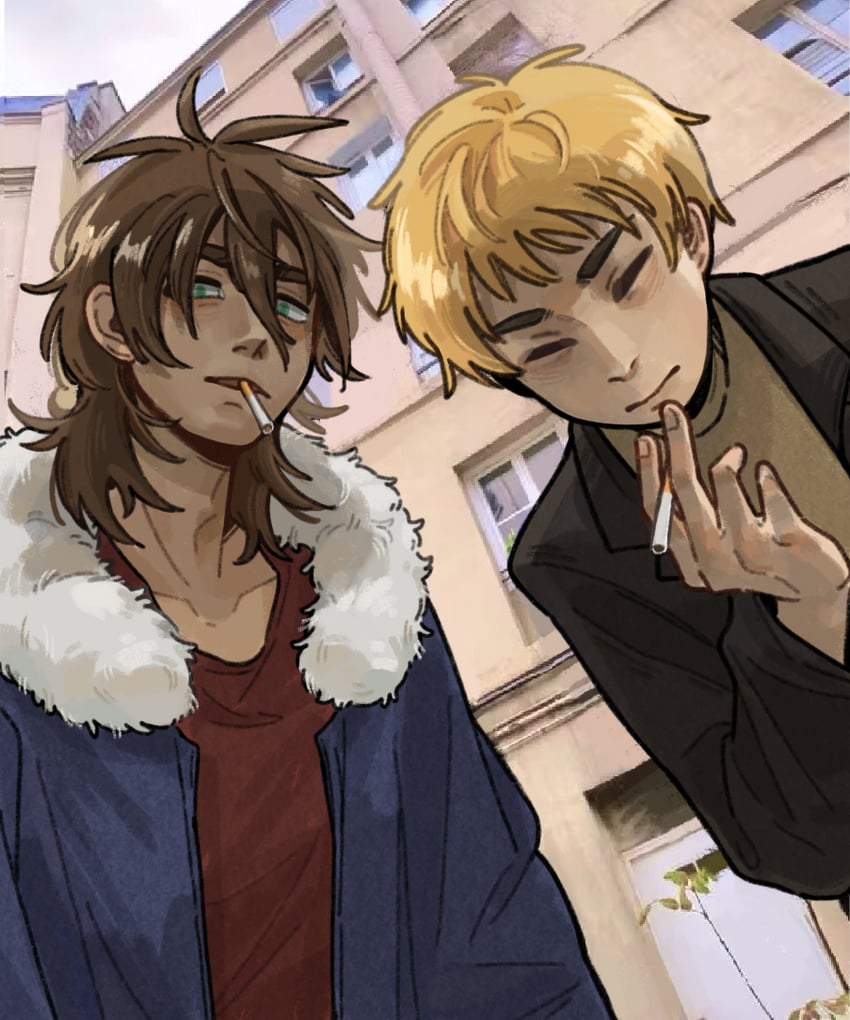 atou haruki and isoi reiji (saibou shinkyoku) drawn by touhaoteng56362