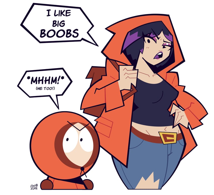 kenny mccormick (south park and 1 more) drawn by goodbyellow