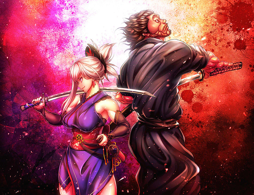 miyamoto musashi (fate and 2 more) drawn by hangetsuban_sonshou