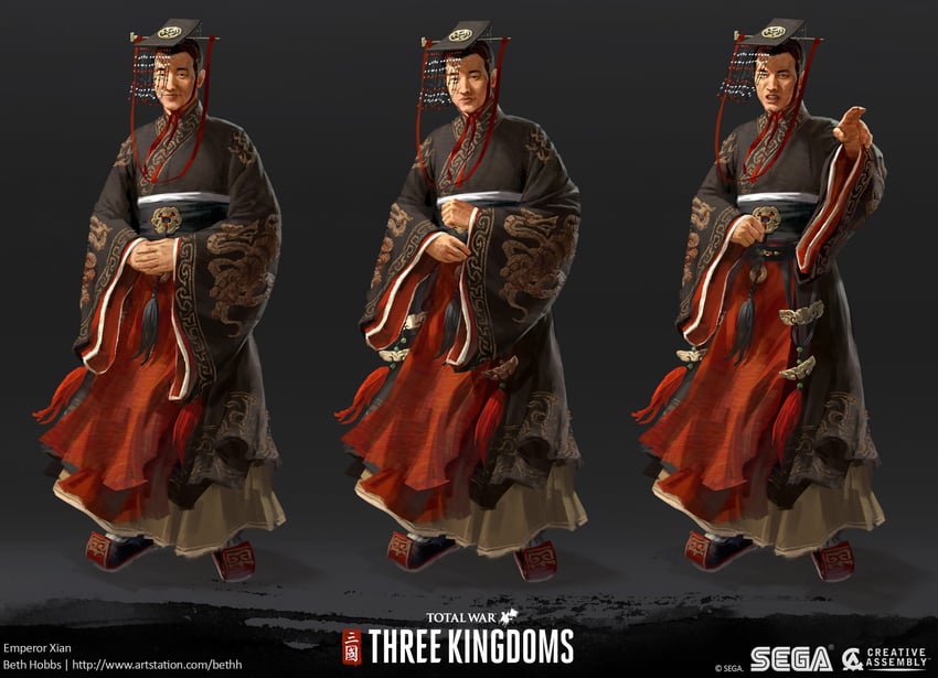 emperor xian (romance of the three kingdoms and 2 more) drawn by beth_hobbs