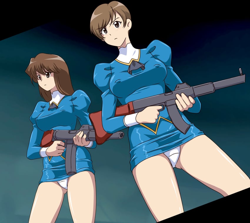 blue delmo, blue delmo b, and blue delmo u (aika and 1 more) drawn by kuroyoshi