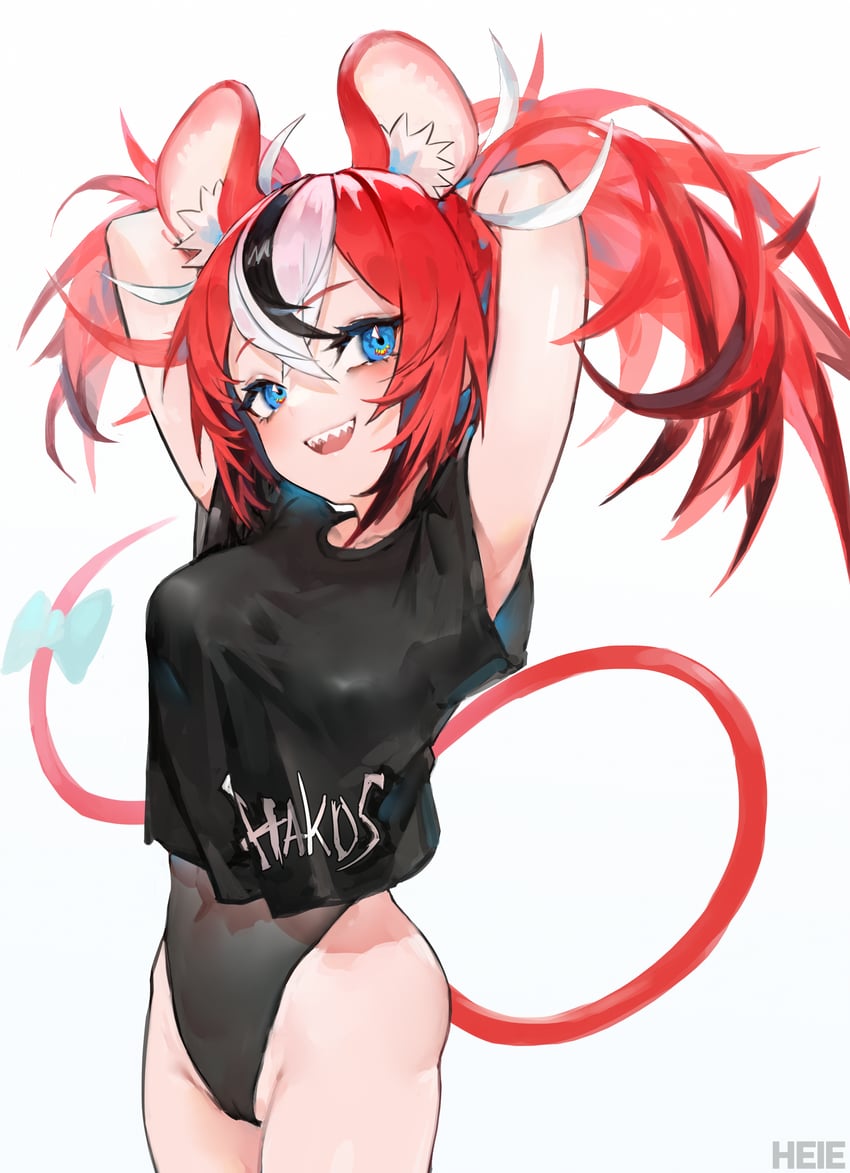 hakos baelz (hololive and 1 more) drawn by heie_art