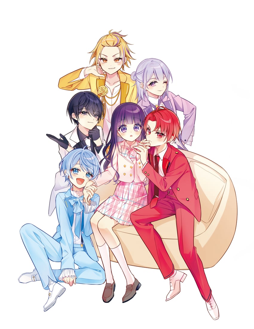 yagiri kumo, shizukugawa ame, tenyou hare, hiyori sora, inazuma rai, and 1 more (utaite!) drawn by chano_hinano