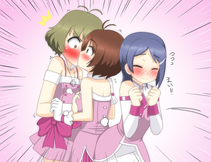 akizuki ryo, mizutani eri, and hidaka ai (idolmaster and 1 more) drawn by pakigol