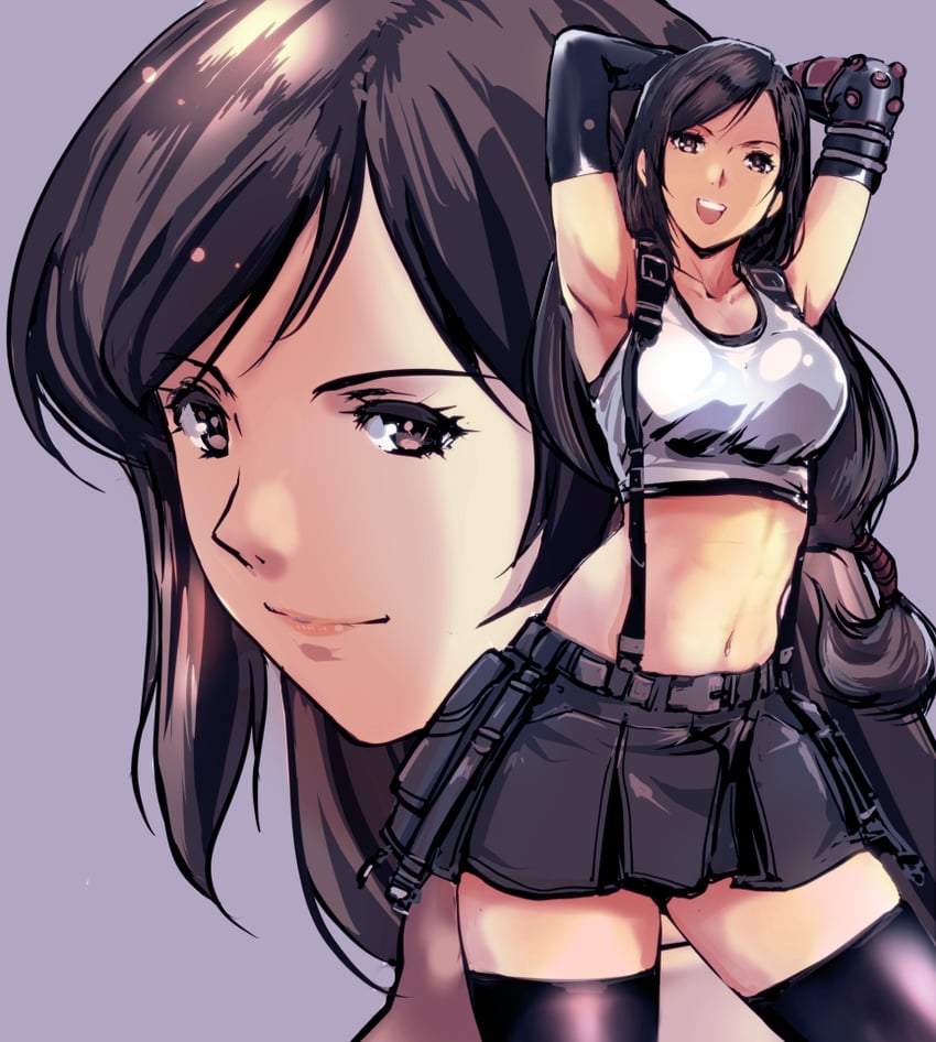 tifa lockhart (final fantasy and 2 more) drawn by kamisimo_90