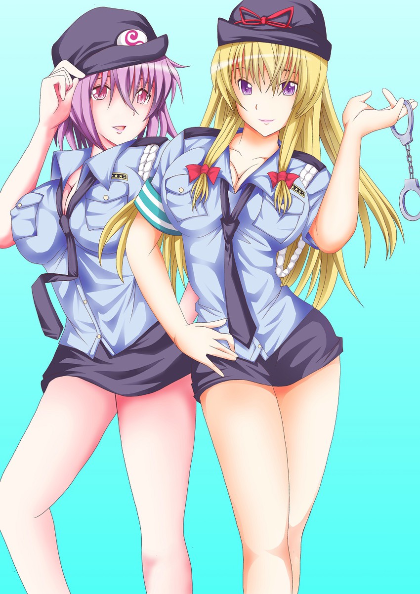 yakumo yukari and saigyouji yuyuko (touhou) drawn by tad_s