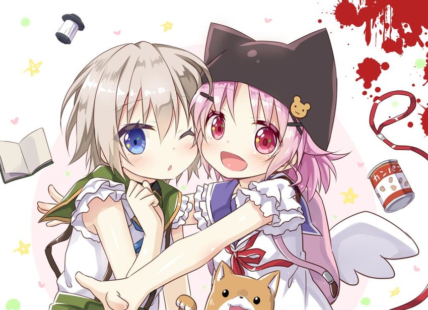 takeya yuki, naoki miki, and taroumaru (gakkou gurashi!) drawn by yano_mitsuki_(nanairo)