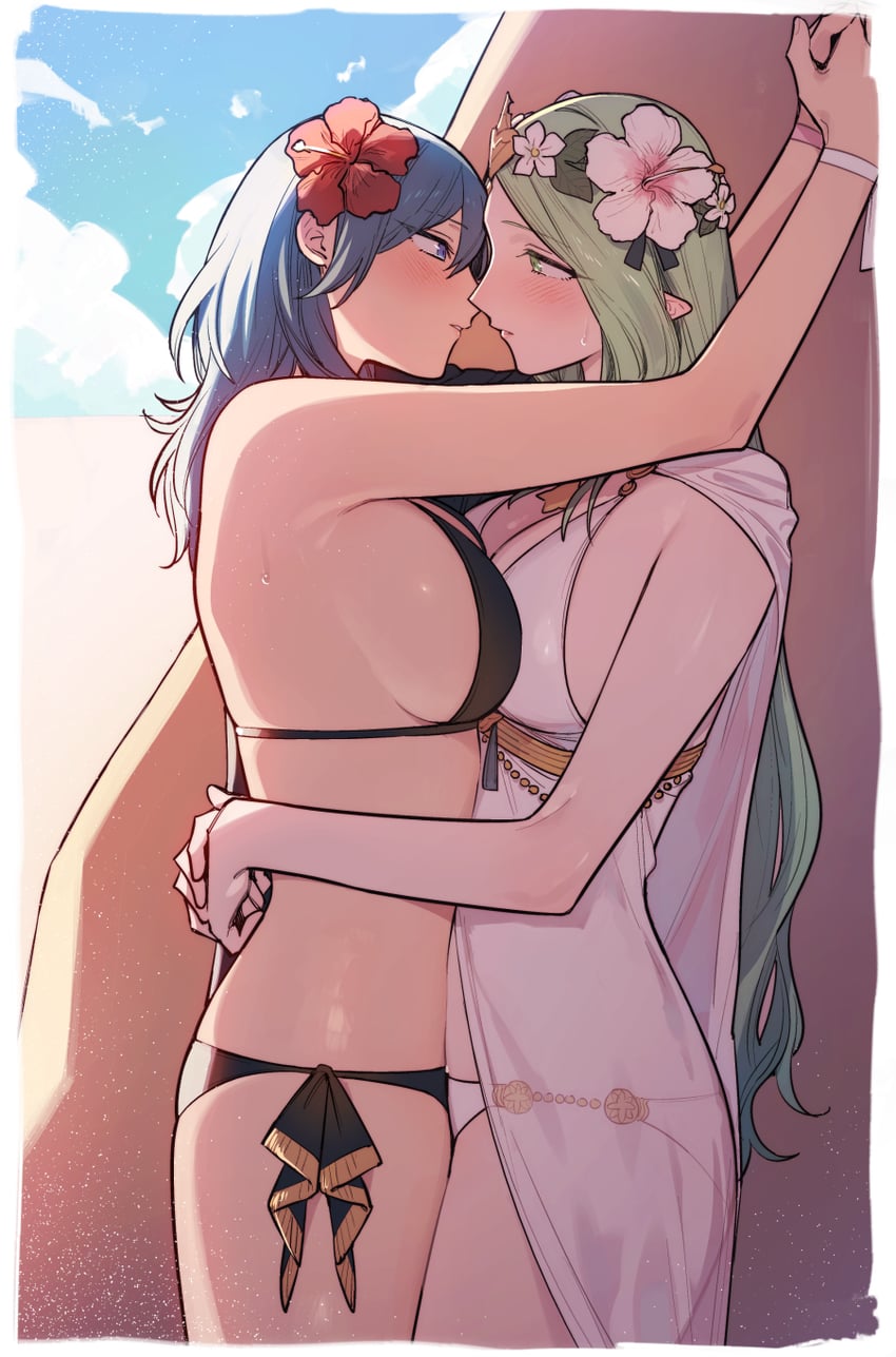 female byleth and rhea (fire emblem and 2 more) drawn by ikarin