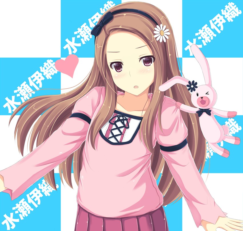 minase iori and usa-chan (idolmaster) drawn by mizunashi_kenichi