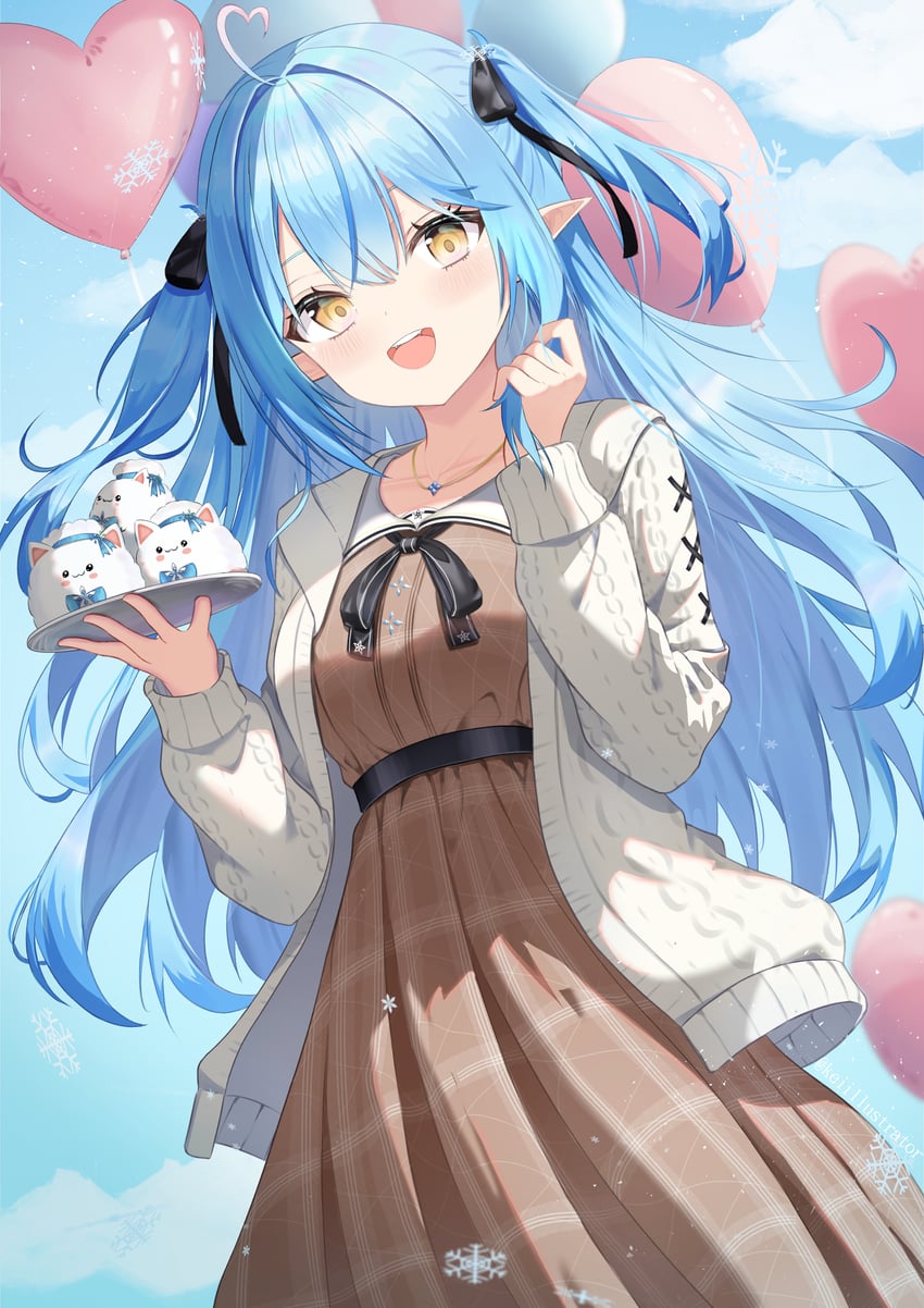 yukihana lamy and yukimin (hololive) drawn by kei_(keiillustrator)