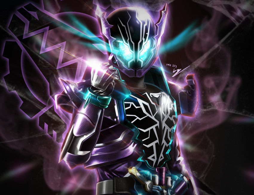 kamen rider rogue (kamen rider and 1 more) drawn by necrom_(973797hyun)