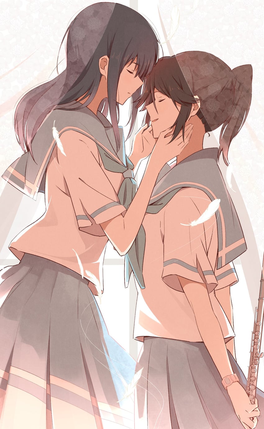 yoroizuka mizore and kasaki nozomi (hibike! euphonium and 1 more) drawn by sawara65