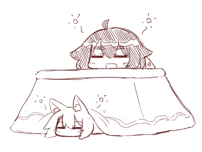 kemomimi-chan and naga u-chan (original) drawn by naga_u