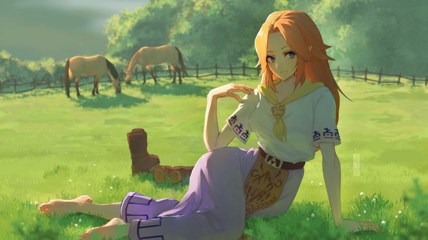 malon (the legend of zelda and 1 more) drawn by kureihii