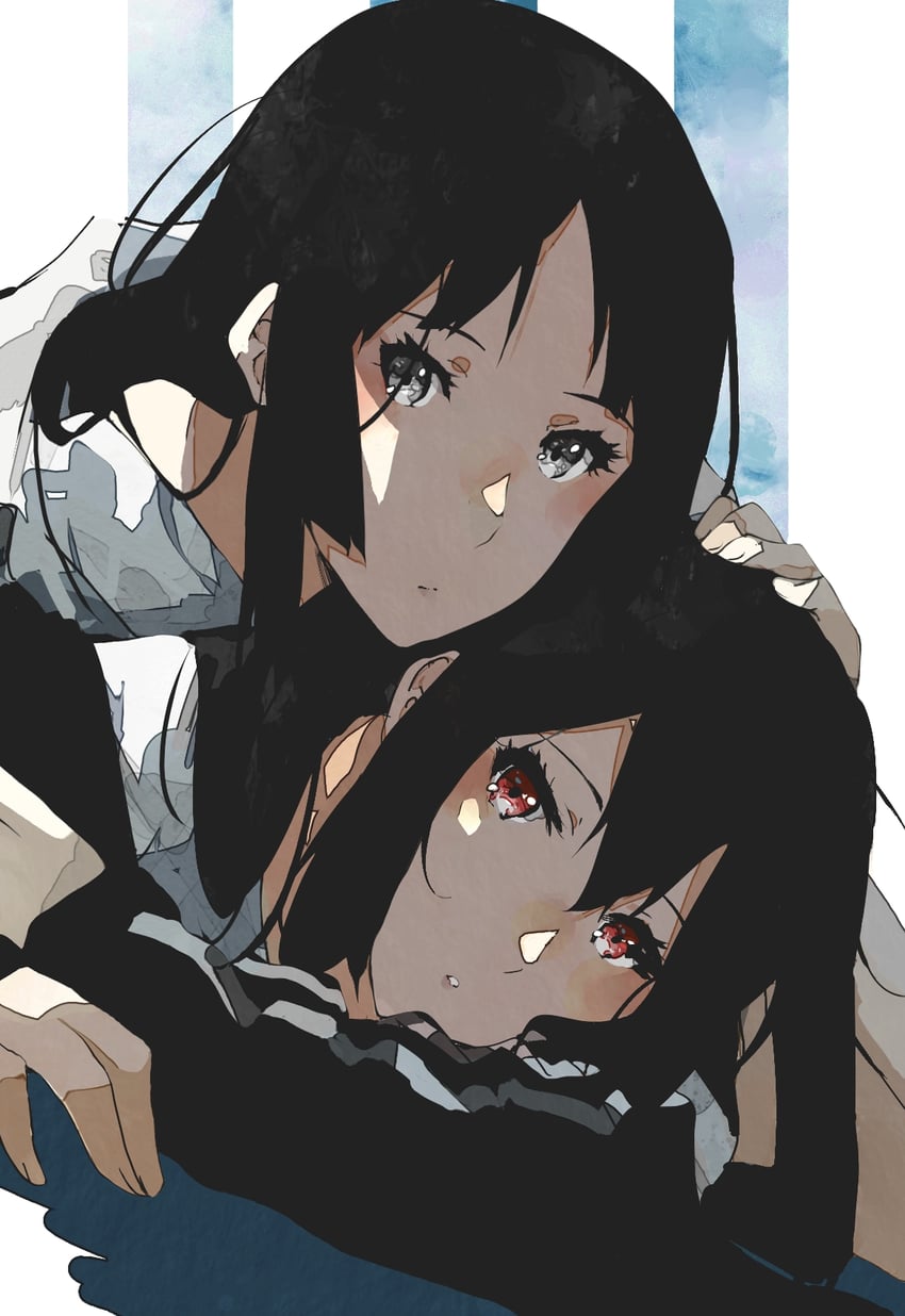 akiyama mio and nakano azusa (k-on!) drawn by kataru_(ubw-emiya)